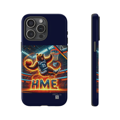 Phone Cases - Memphis Grizzlies Bear Dunkin on Fire Design