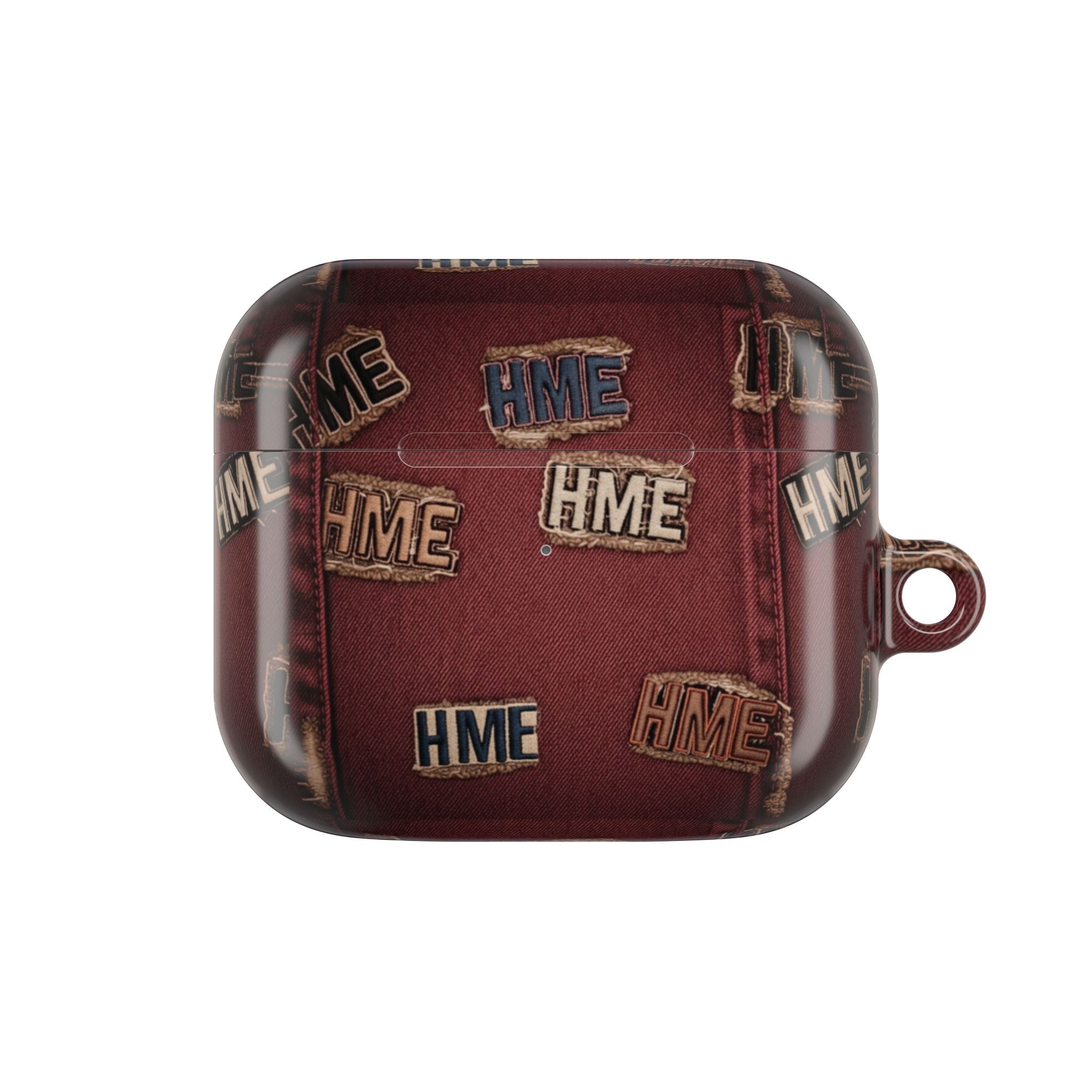 AirPod Case -HME  Stressed Denim with Patches design