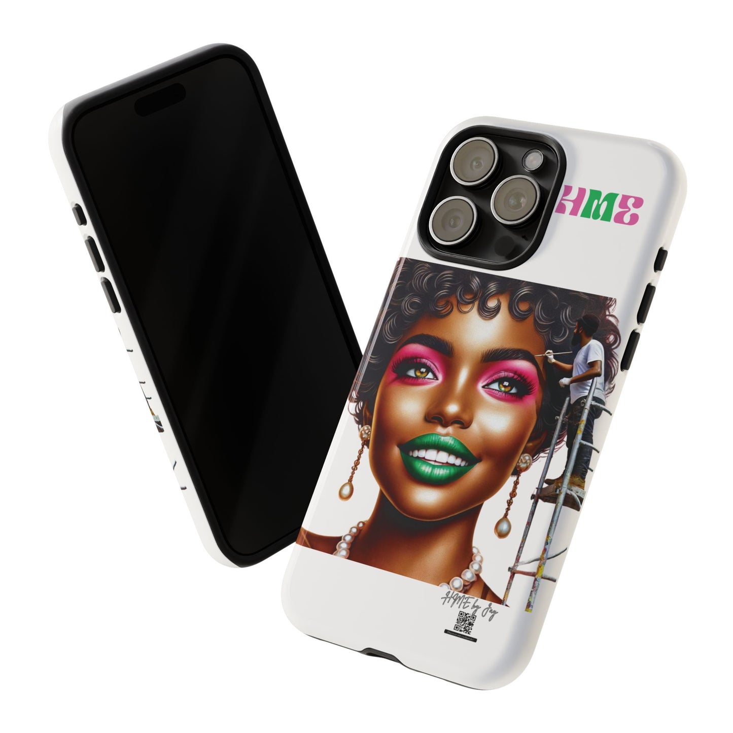 Phone Case - Ahnye's Melanin Collection Devine 9, AKA creation of beauty (White)