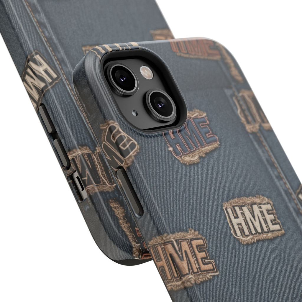 Phone Case Stressed Denim HME Patches Impact-Resistant