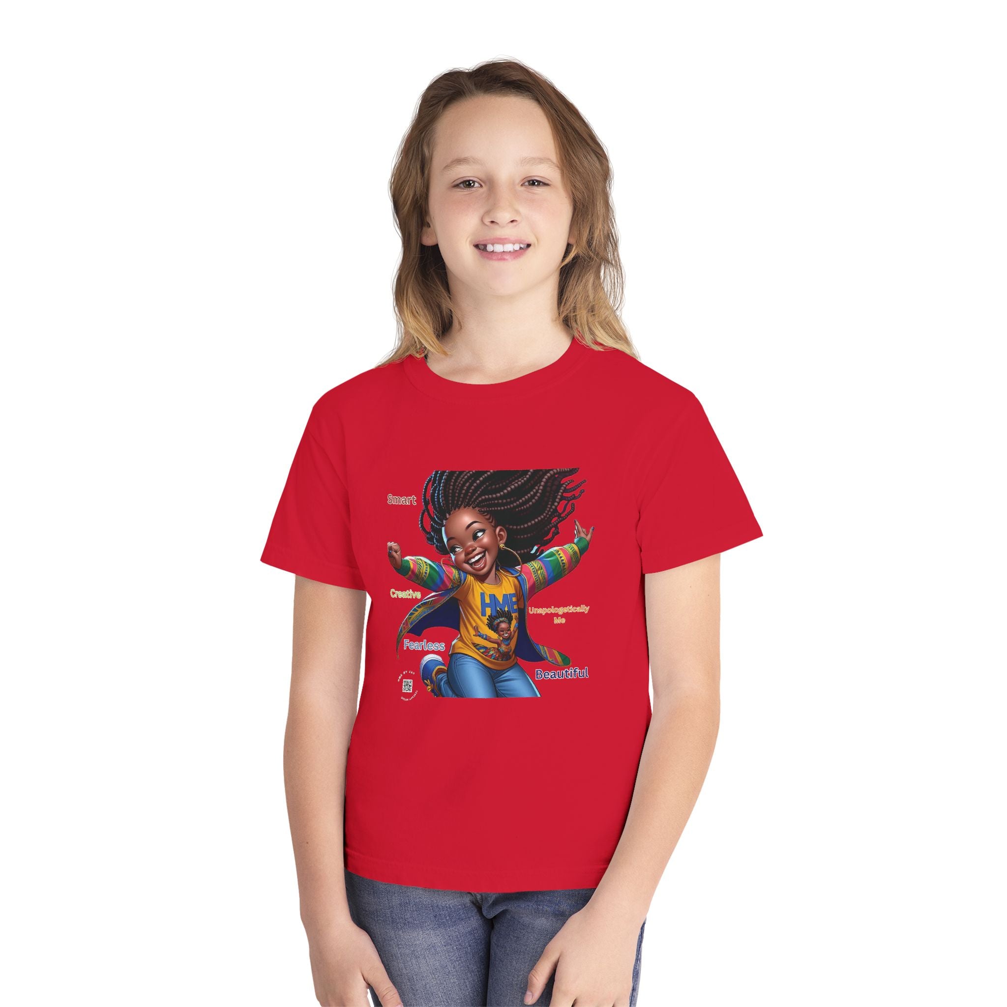 Empowerment Youth Tee (Ahnye's Melanin Collection) - Smart, Creative, Fearless, Beautiful, Gift for Kids, Inspirational Apparel, Back to School, Birthday, [...]