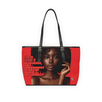 Shoulder Bag - Ahnye's Melanin Collection The Blueprint words of affirmation (Red)