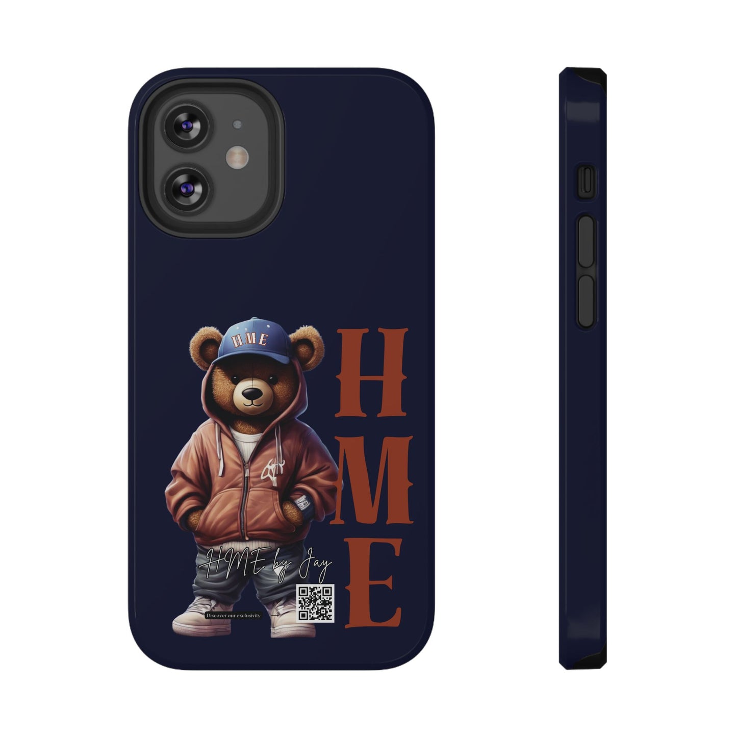 HME Bear Logo Collection Navy Blue Impact-Resistant Cases