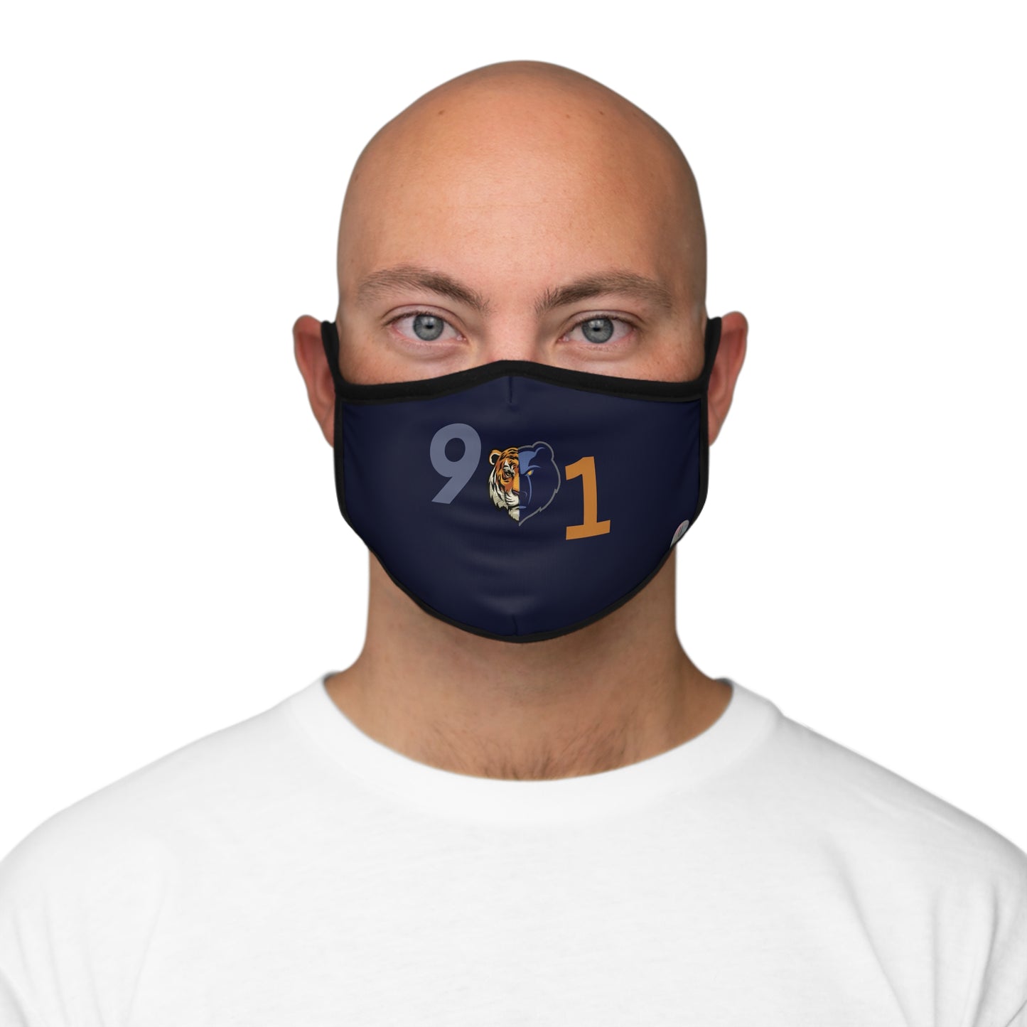 Rep Yo City Memphis Dark Navy Blue Fitted 2 layer Polyester Face Mask