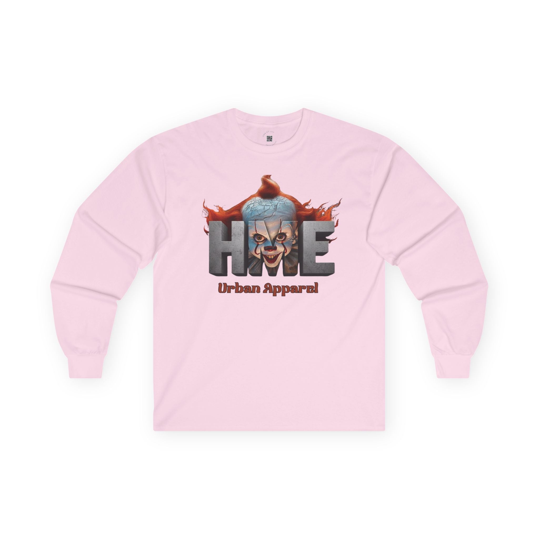 IT Horror-Inspired Long Sleeve Tee — Minimal 'IT' Typeface Design