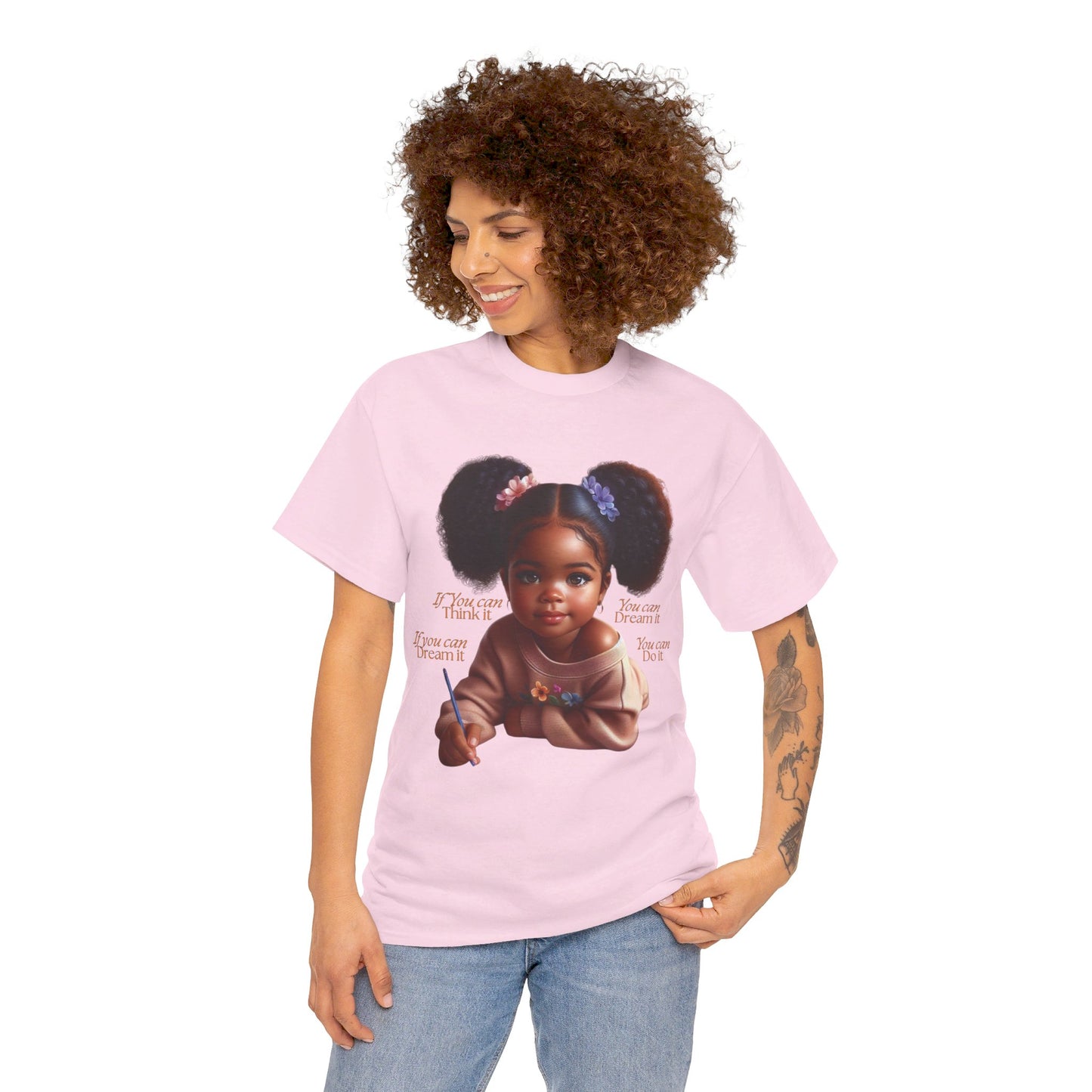 Ahnye’s Melanin Collection If you can think it Unisex Heavy Cotton Tee