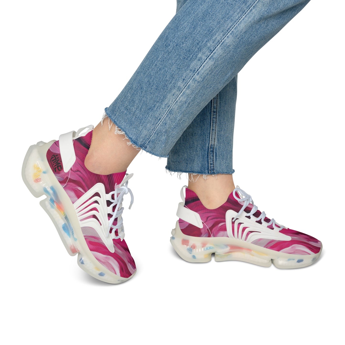 FlexComfort Pink Ice Cream Women's Mesh Sneakers