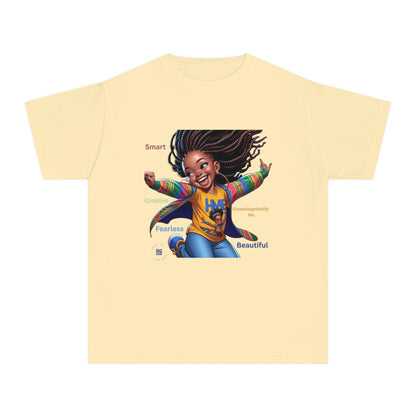 Empowerment Youth Tee (Ahnye's Melanin Collection) - Smart, Creative, Fearless, Beautiful, Gift for Kids, Inspirational Apparel, Back to School, Birthday, [...]
