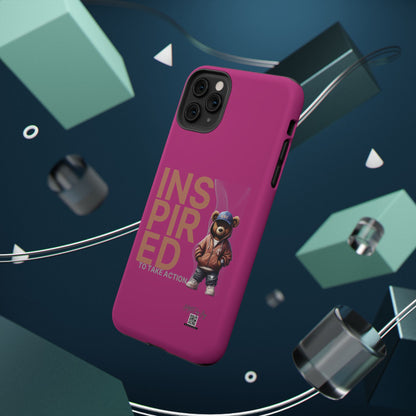 Phone Cases - HME Logo Bear, Inspired to take action Pink
