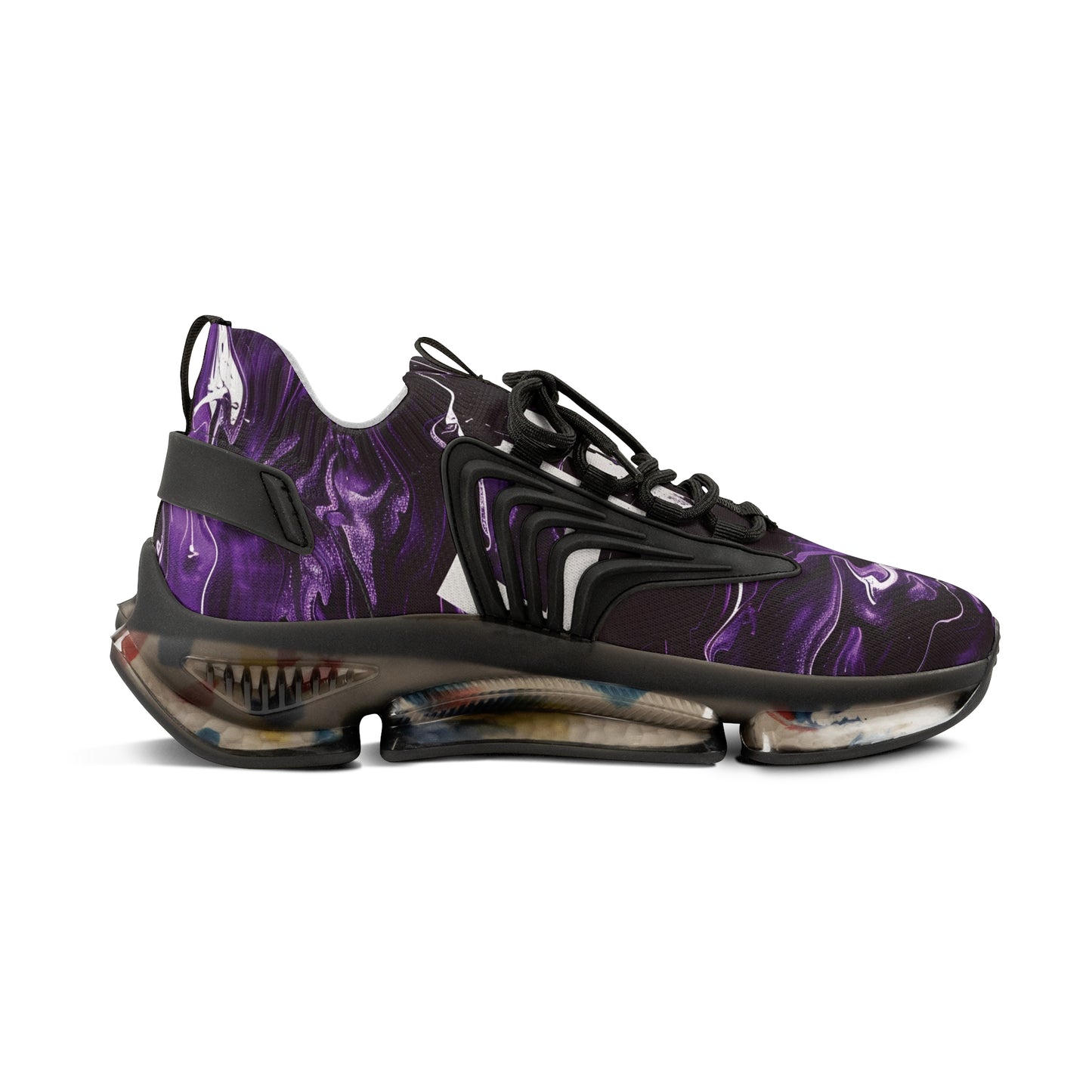 HME FlexComfort Purple Galaxy Men's Mesh Sneakers