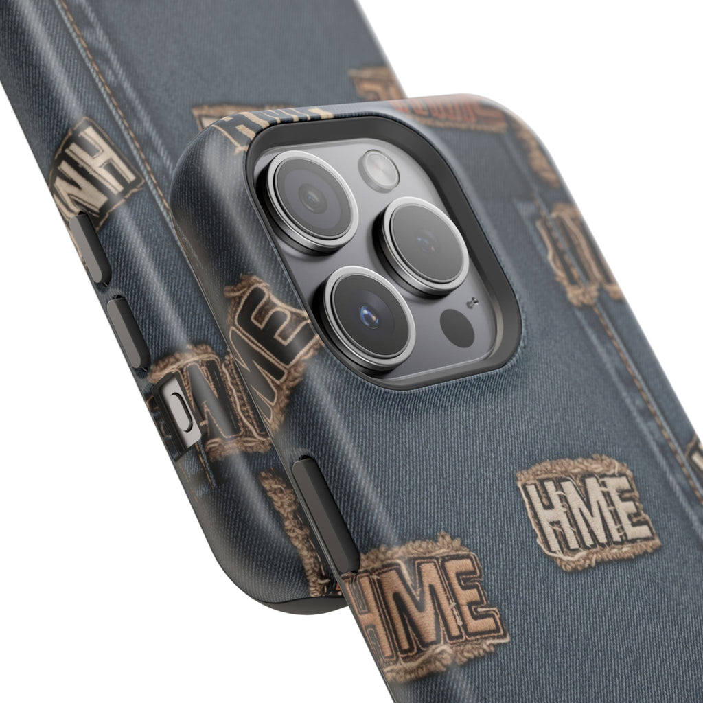 Phone Case Stressed Denim HME Patches Impact-Resistant