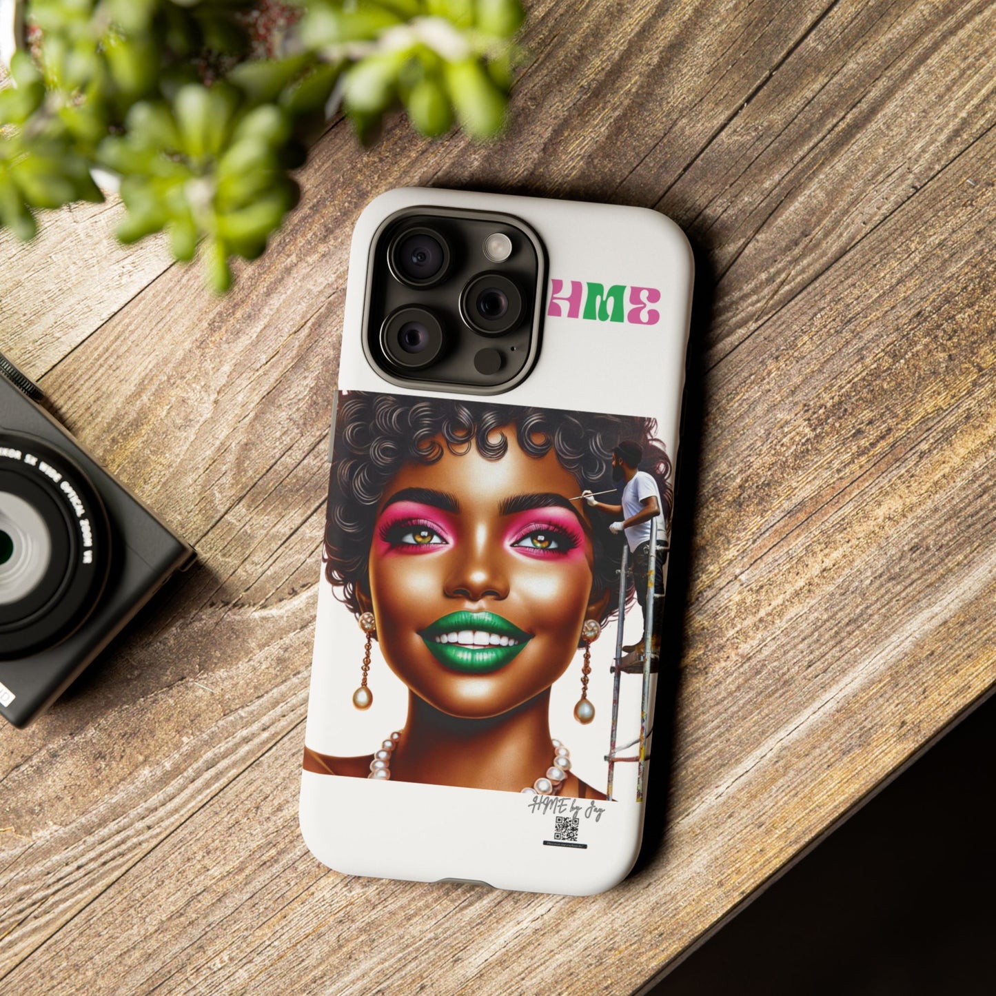 Phone Case - Ahnye's Melanin Collection Devine 9, AKA creation of beauty (White)