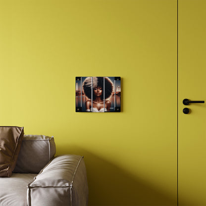 Acrylic Wall Art Panels - Ahnye’s Melanin Collection, Afrocentric Woman in Washington DC