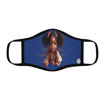 Ahnye’s Melanin Collection Dream it (Blue) Fitted 2 layer Polyester Face Mask