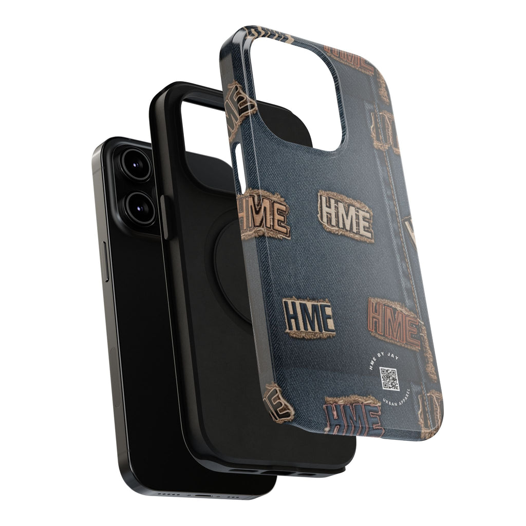 Phone Case Stressed Denim HME Patches Impact-Resistant