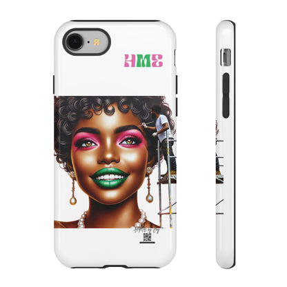 Phone Case - Ahnye's Melanin Collection Devine 9, AKA creation of beauty (White)