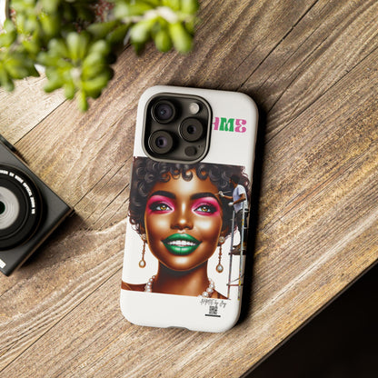 Phone Case - Ahnye's Melanin Collection Devine 9, AKA creation of beauty (White)