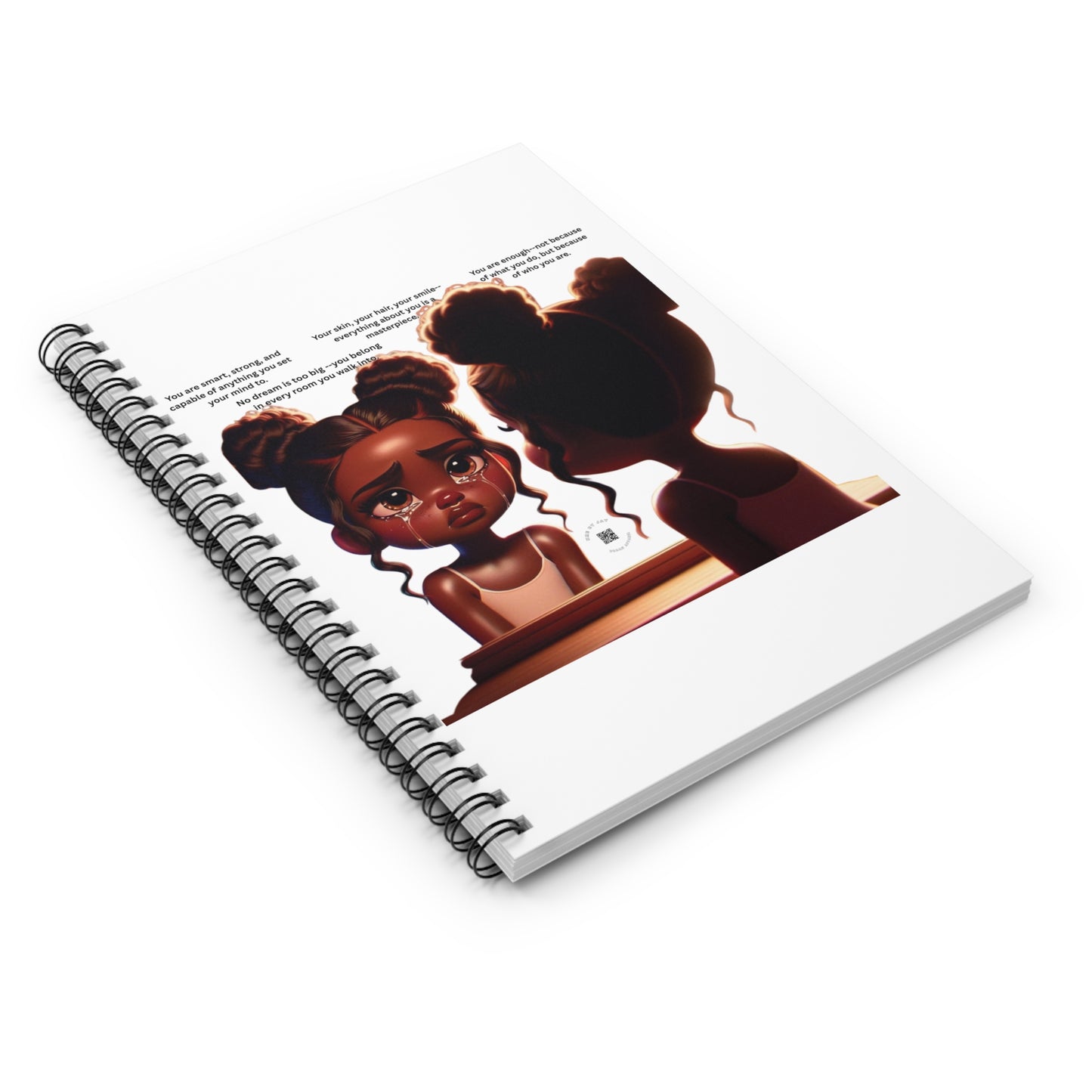 Notebook Journal - Ahnye's Melanin Collection - You are smart (White)