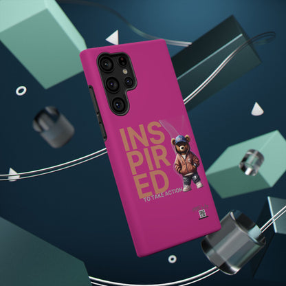 Phone Cases - HME Logo Bear, Inspired to take action Pink
