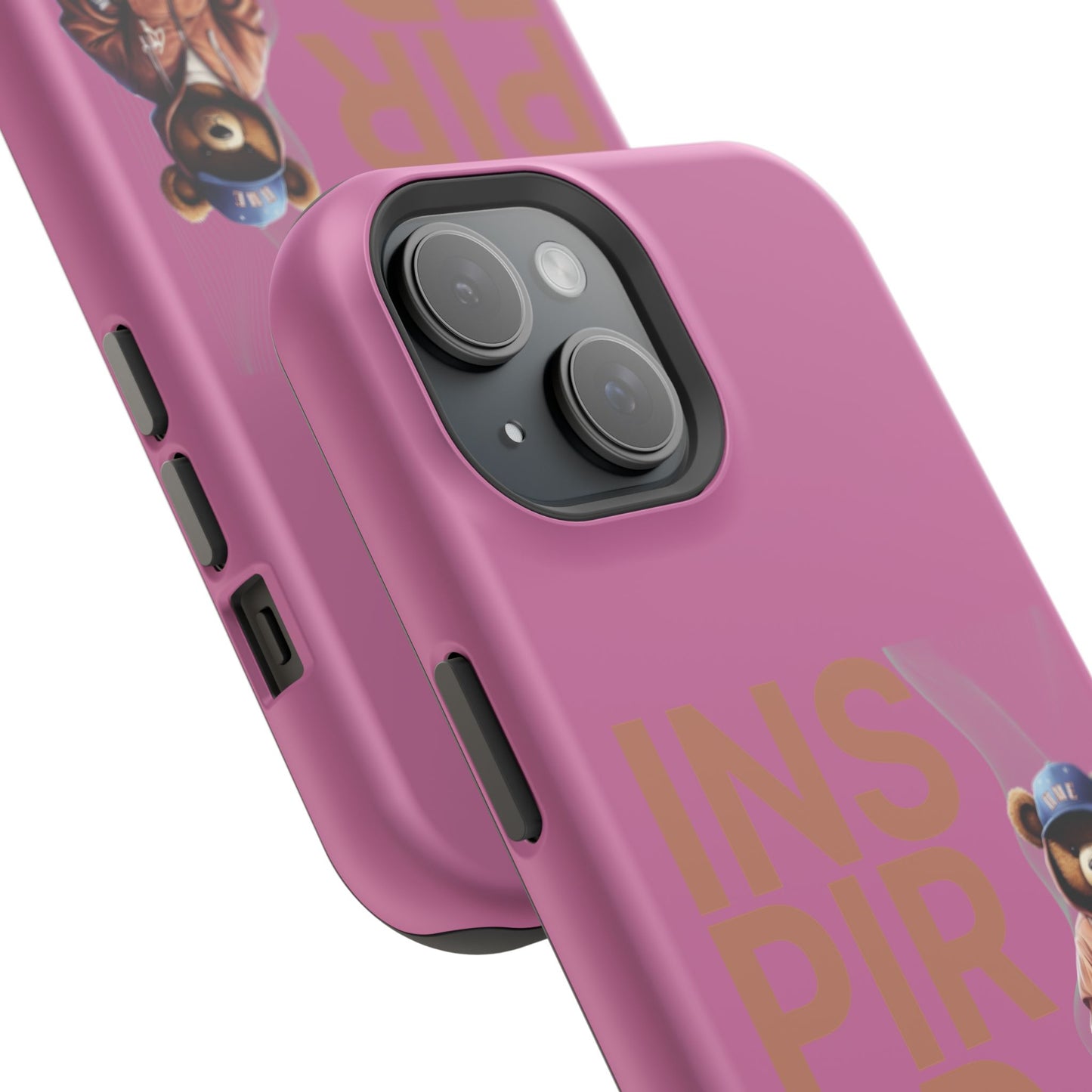 Phone Cases - HME Logo Bear, Inspired to take action light pink