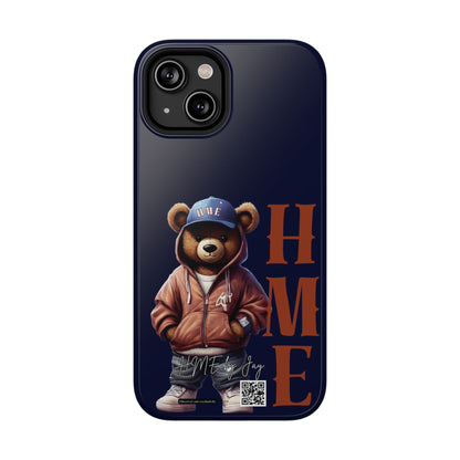 HME Bear Logo Collection Navy Blue Impact-Resistant Cases