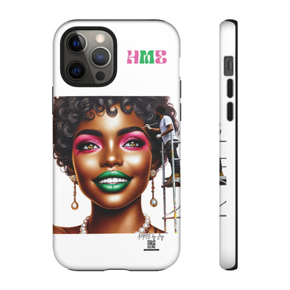 Phone Case - Ahnye's Melanin Collection Devine 9, AKA creation of beauty (White)