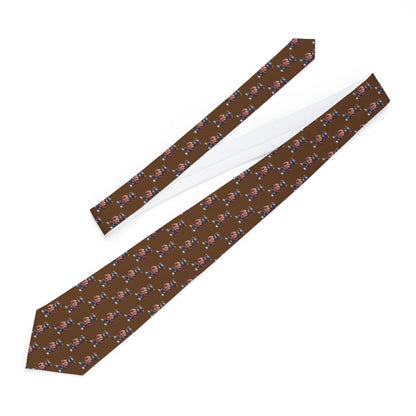 HME Bear Logo Brown Collection Necktie