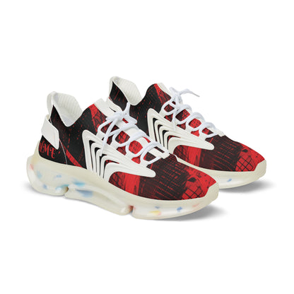 FlexComfort Red & Black Men's Mesh Sneakers