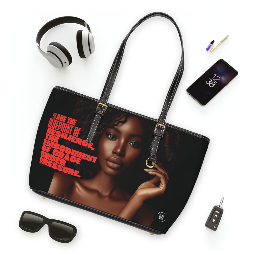 Shoulder Bag - Ahnye's Melanin Collection The Blueprint words of affirmation (Black)