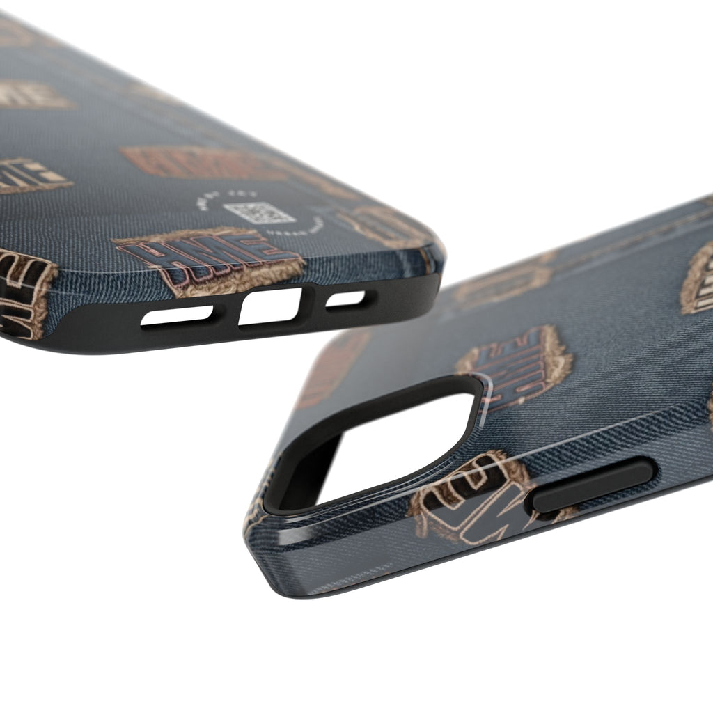 Phone Case Stressed Denim HME Patches Impact-Resistant