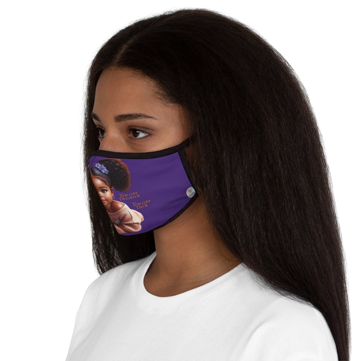 Ahnye’s Melanin Collection Dream it (Purple) Fitted 2 layer Polyester Face Mask