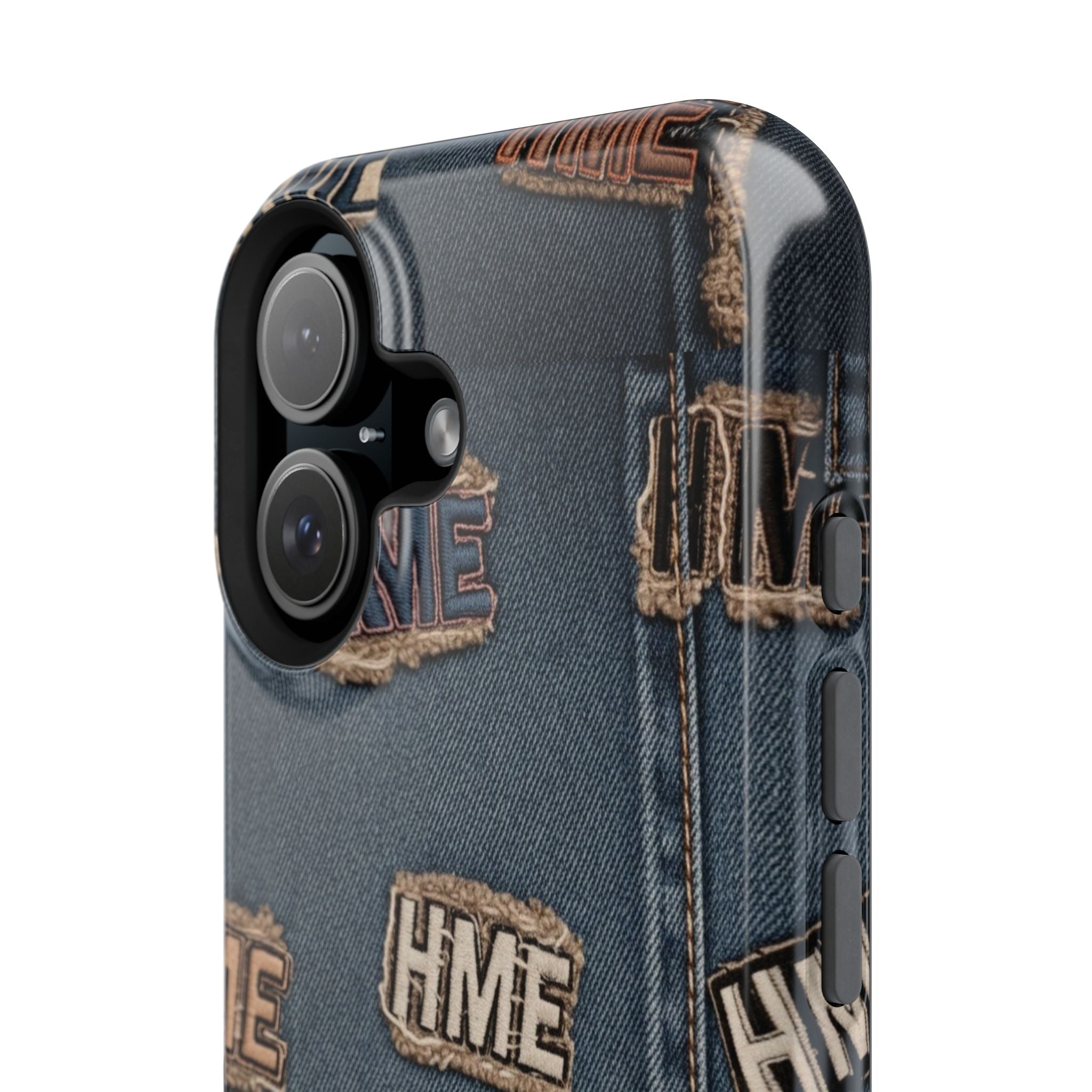 Phone Case Stressed Denim HME Patches Impact-Resistant
