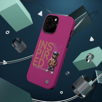 Phone Cases - HME Logo Bear, Inspired to take action Pink