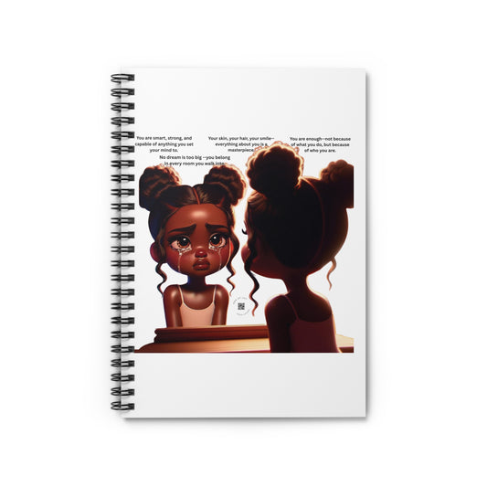 Notebook Journal - Ahnye's Melanin Collection - You are smart (White)