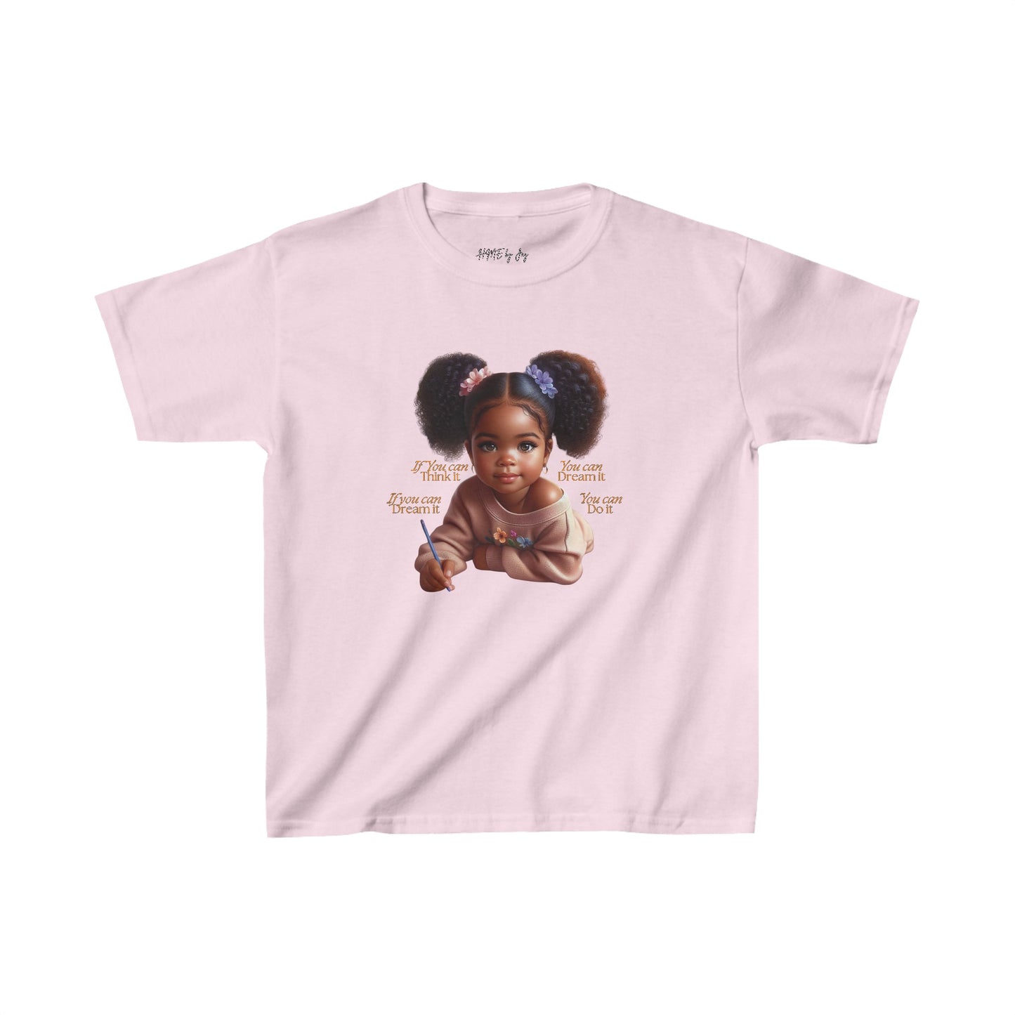 Ahnye’s Melanin Collection If you can think it Kids Heavy Cotton™ Tee