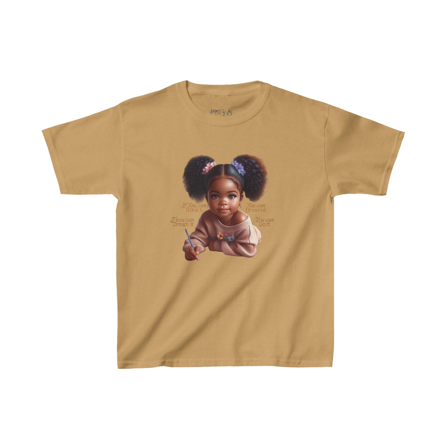Ahnye’s Melanin Collection If you can think it Kids Heavy Cotton™ Tee