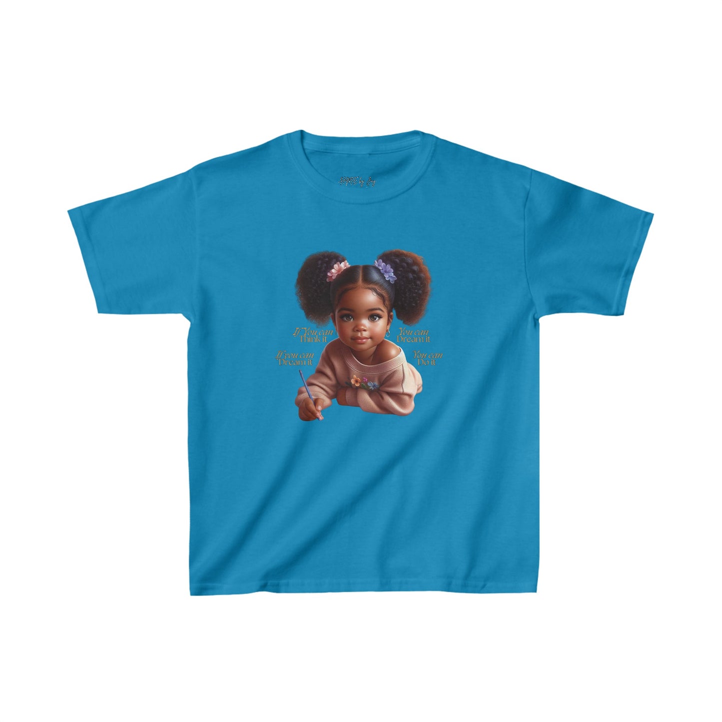 Ahnye’s Melanin Collection If you can think it Kids Heavy Cotton™ Tee