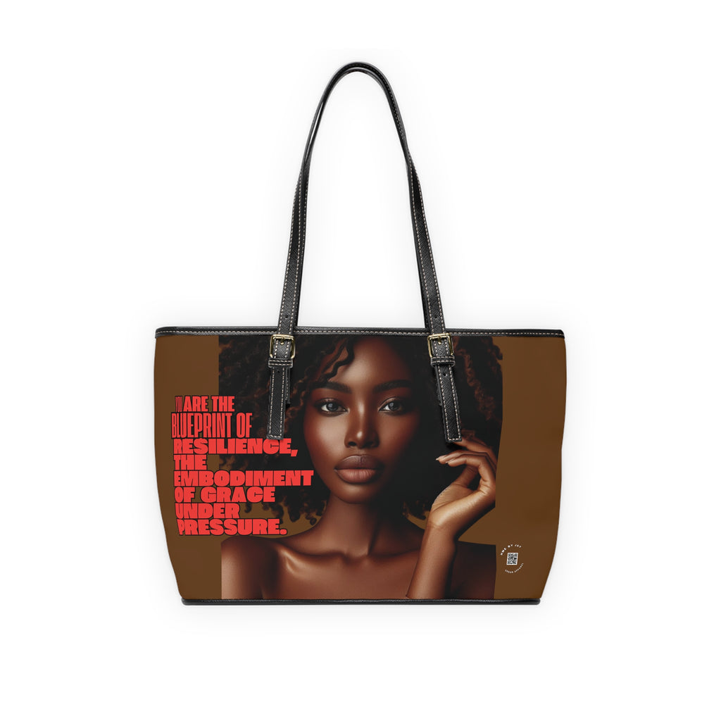 Shoulder Bag - Ahnye's Melanin Collection The Blueprint words of affirmation (Brown)