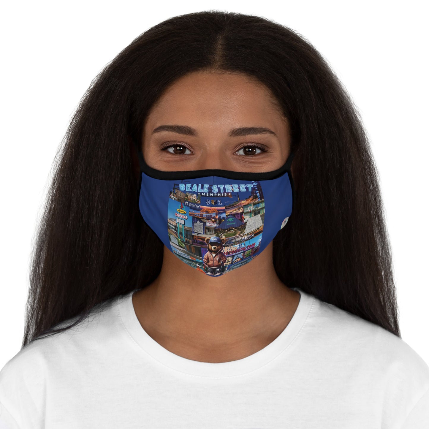 Rep Yo City Memphis Dark Blue Fitted 2 layer Polyester Face Mask