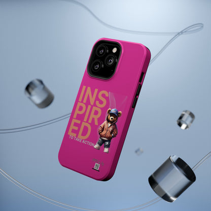 Phone Cases - HME Logo Bear, Inspired to take action Pink