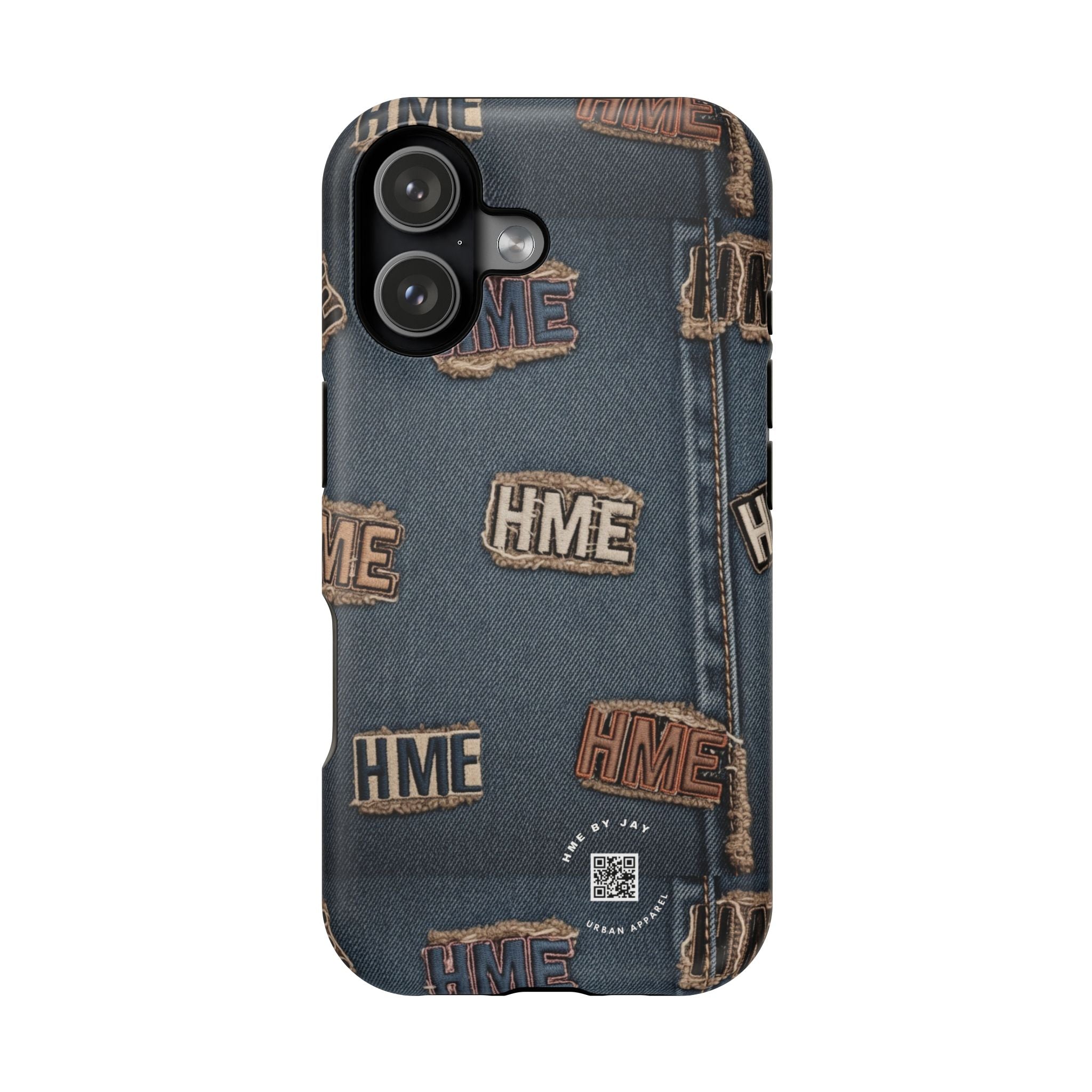 Phone Case Stressed Denim HME Patches Impact-Resistant