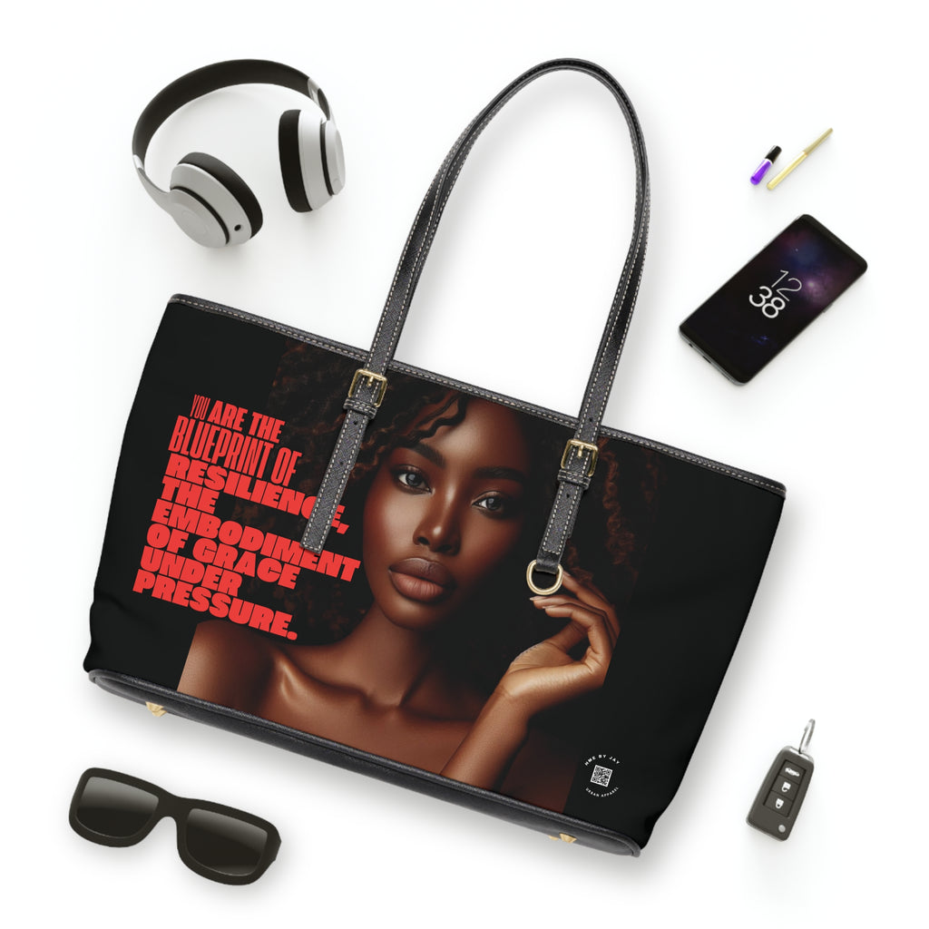 Shoulder Bag - Ahnye's Melanin Collection The Blueprint words of affirmation (Black)
