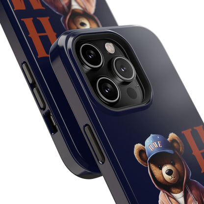 HME Bear Logo Collection Navy Blue Impact-Resistant Cases