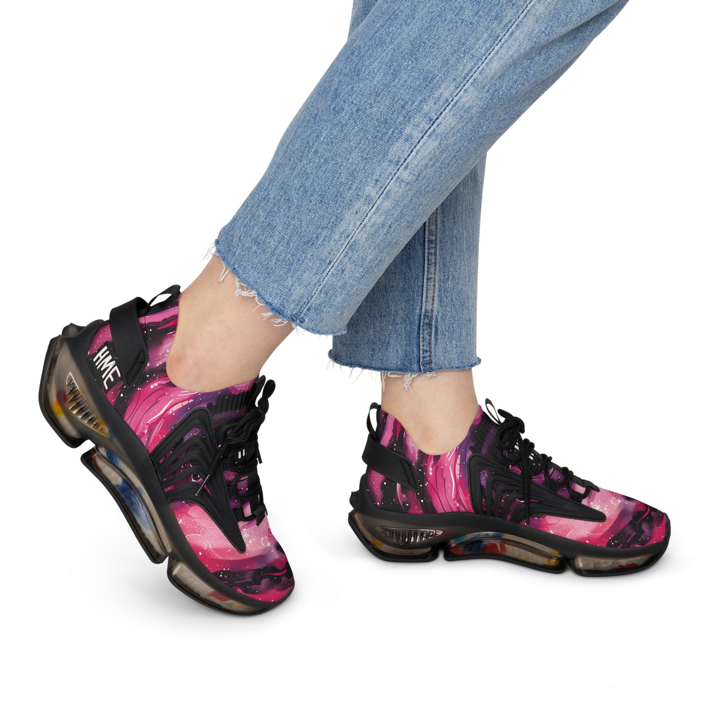 FlexComfort Pink Galaxy Women's Mesh Sneakers