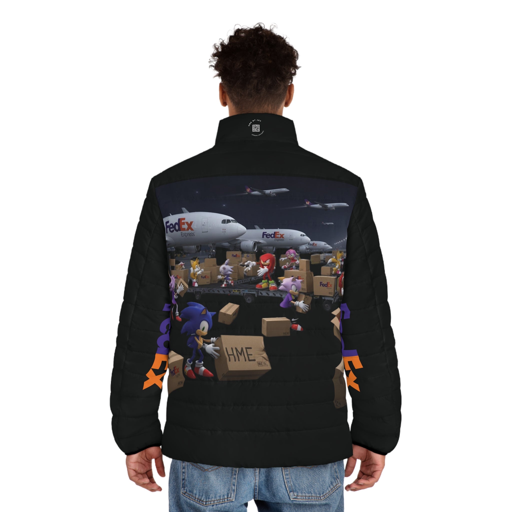 Sonic Universe x FedEx Crossover Men's Puffer Jacket