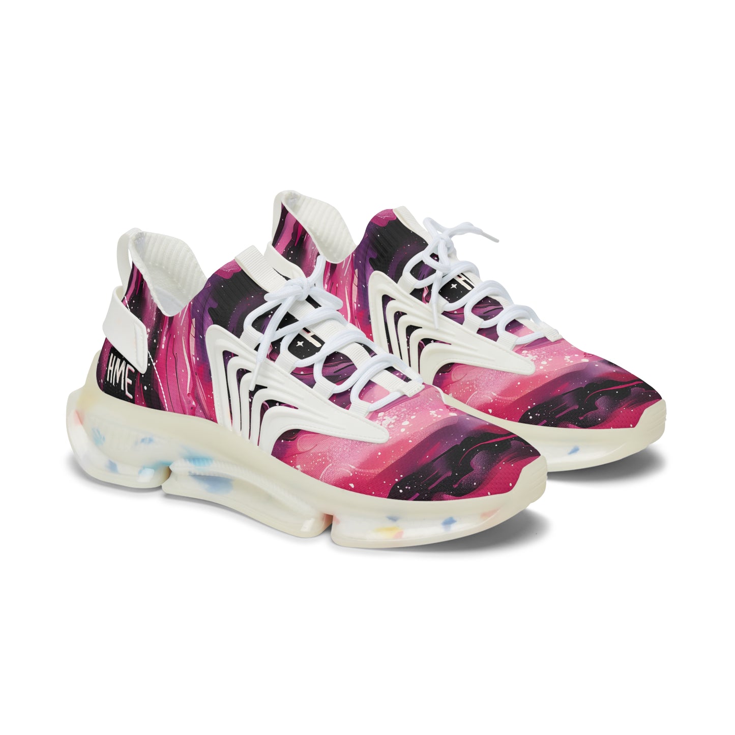 FlexComfort Pink Galaxy Women's Mesh Sneakers