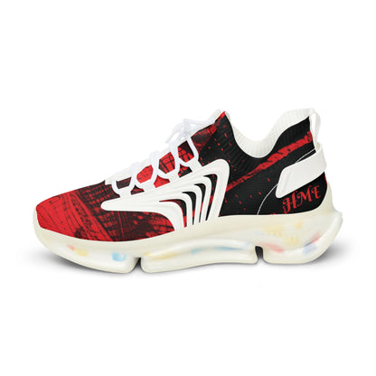 FlexComfort Red & Black Men's Mesh Sneakers