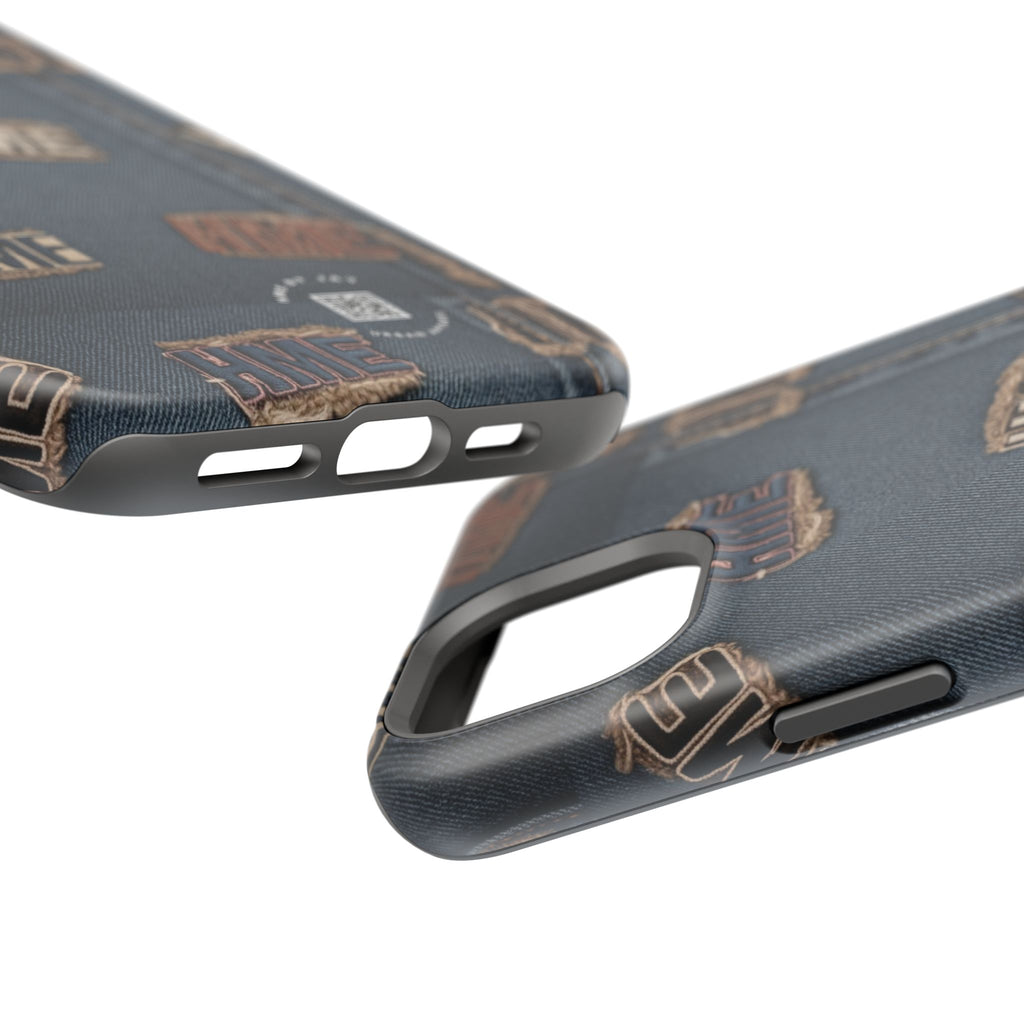 Phone Case Stressed Denim HME Patches Impact-Resistant