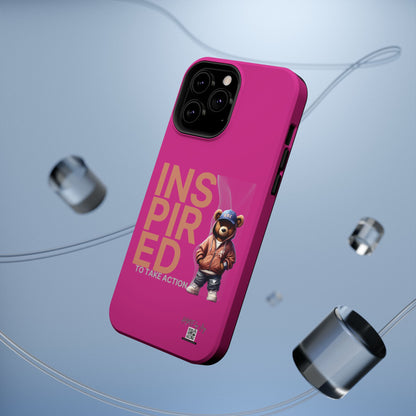 Phone Cases - HME Logo Bear, Inspired to take action Pink