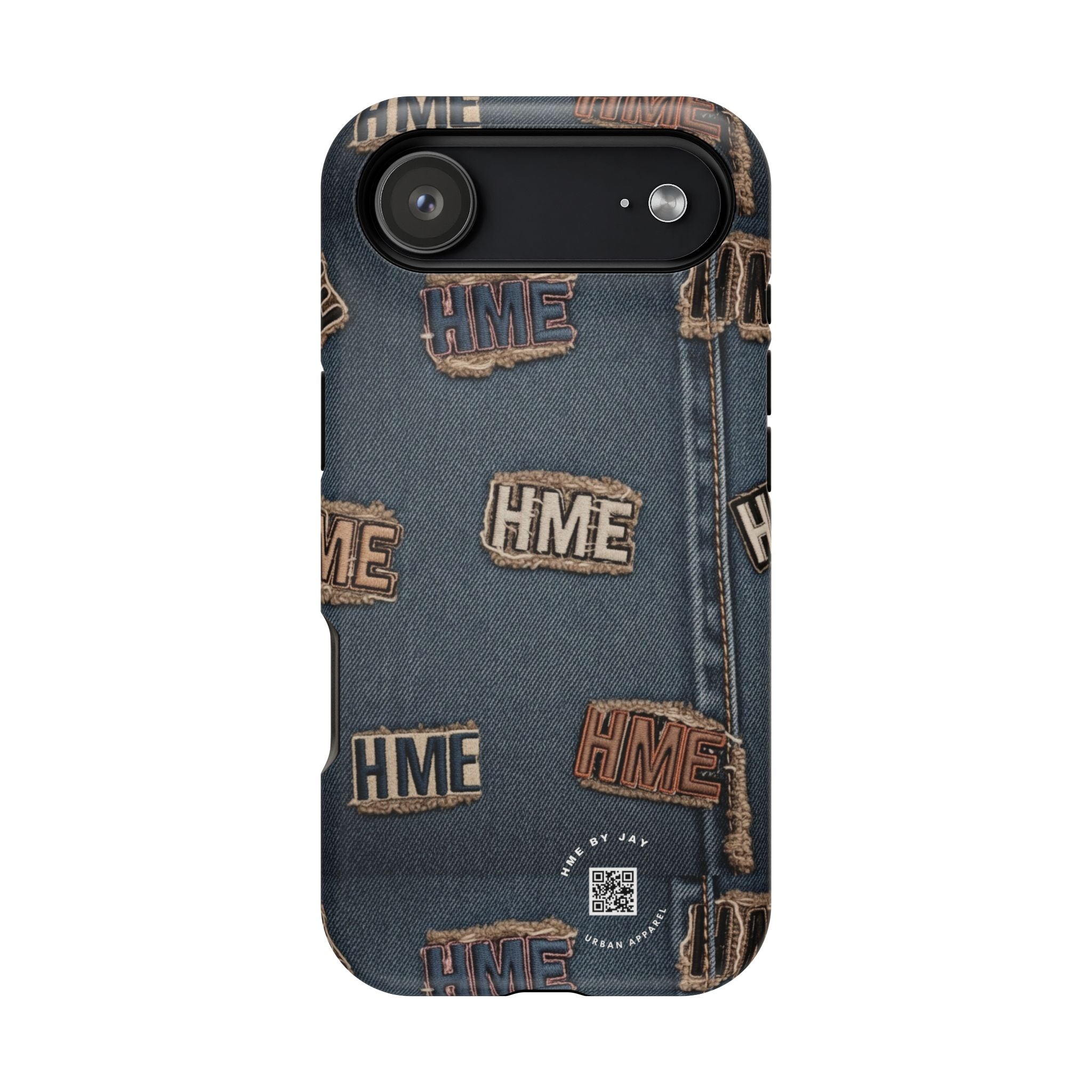 Phone Case Stressed Denim HME Patches Impact-Resistant